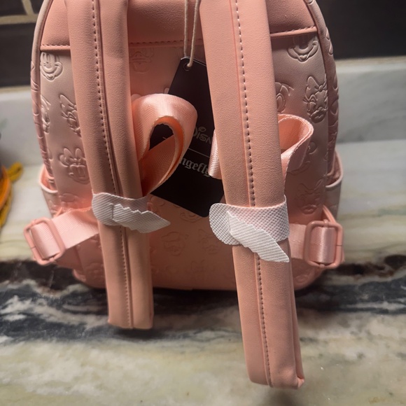 Loungefly Disney Mickey & Friends Embossed Mini Backpack Pink/Blush 3D Mickey Po main image 4